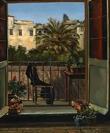 Hermania Neergaard: Udsigt fra Paganos Villa på Capri, 1854. Den Hirschsprungske Samling