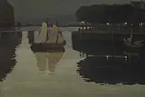Johan Rohde var optaget af vandets spejlinger og den tyste stemning, han stødte på i den hollandske havneby Hoorn. Her malede han sit i dag så berømte maleri Sildig aften ved havnemolen i Hoorn, 1893. Den Hirschsprungske Samling.