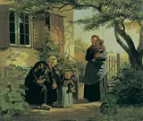 Julius Exners 'En lille pige lader en gammel mand lugte til en blomst', ca. 1856 var det første maleri, Heinrich Hirschsprung købte. Siden skulle mange andre følge og med tiden blev både hans og hustruens smag udviklet og påvirket af de nye tendenser i kunsten.