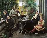 Back on Danish soil in 1881, Krøyer painted the monumental The Hirschsprung Family Portrait, showing Heinrich and Pauline Hirschsprung alongside their five children.