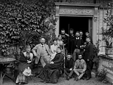 Familien Hirschsprung og flere af deres kunstervenner.