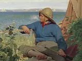 Carl Bloch: En ung sømand. 1874, olie på kobber, Den Hirschsprungske Samling.&nbsp;