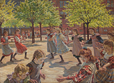 Peter Hansen: 'Legende børn. Enghave Plads', 1906-08, Faaborg Museum