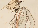 Karikaturtegning lavet af Wilhelm Marstrand.