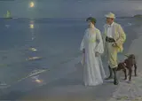 P.S. Krøyer: Sommeraften ved Skagens strand. Kunstneren og hans hustru 1899, Den Hirschsprungske Samling