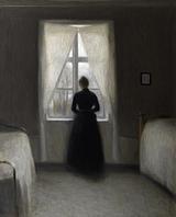 Vilhelm Hammershøi: 'bedroom', 1890