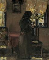 Auf der Auktion von Anna und Michael Ancher im November 1888 erwarb Hirschsprung diverse Werke, u. a. Anna Anchers „Eine alte Frau in ihrer Stube“ von 1888.