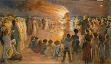 P.S. Krøyer: ’Skt. Hansblus på Skagens strand’. 1903. Den Hirschsprungske Samling.