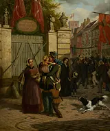 David Monies: Soldaternes hjemkomst til København 1850, Det Nationalhistoriske Museum på Frederiksborg. Foto: Iben Kaufmann.