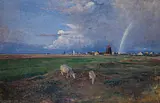 Viggo Johansen: Skagen Østerby efter regn, 1885, Skagens Kunstmuseer
