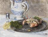 Viggo Johansen: Crab on a Pewter Platter, 1884. Ribe Kunstmuseum 