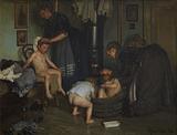 Viggo Johansen: Washing the Children, 1888. Ordrupgaard. Photo: Anders Sune Berg 