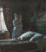 Viggo Johansen: Bedroom Interior, 1885. The Hirschsprung Collection 