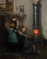 Viggo Johansen: Mor fortæller for de små, 1892. Skagens Kunstmuseer