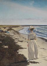 L.A.Ring: Dame ved Karrebæksminde Strand, 1898. SMK.