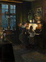 Viggo Johansen: By the Piano, 1891-92. Art Museums of Skagen 