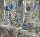 Alhed Larsen: Flowers in a Window, (1914). Faaborg Museum
