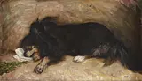 Bertha Wegmann: Lille Fukki død, 1907. Den Hirschsprungske Samling.