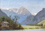 Fornylig erhvervede museet også dette lille oliemaleri Landskab fra Tyrol. Krøyer malede det i 1875 på sin første studierejse uden for Danmark. 