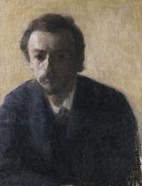 Vilhelm Hammershøi painted this Self-Portrait in 1891, aged 27.   The Hirschsprung Collection