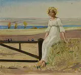 Harald Slott-Møller. Foråret. Skitse. 1895. Den Hirschspringske Samling